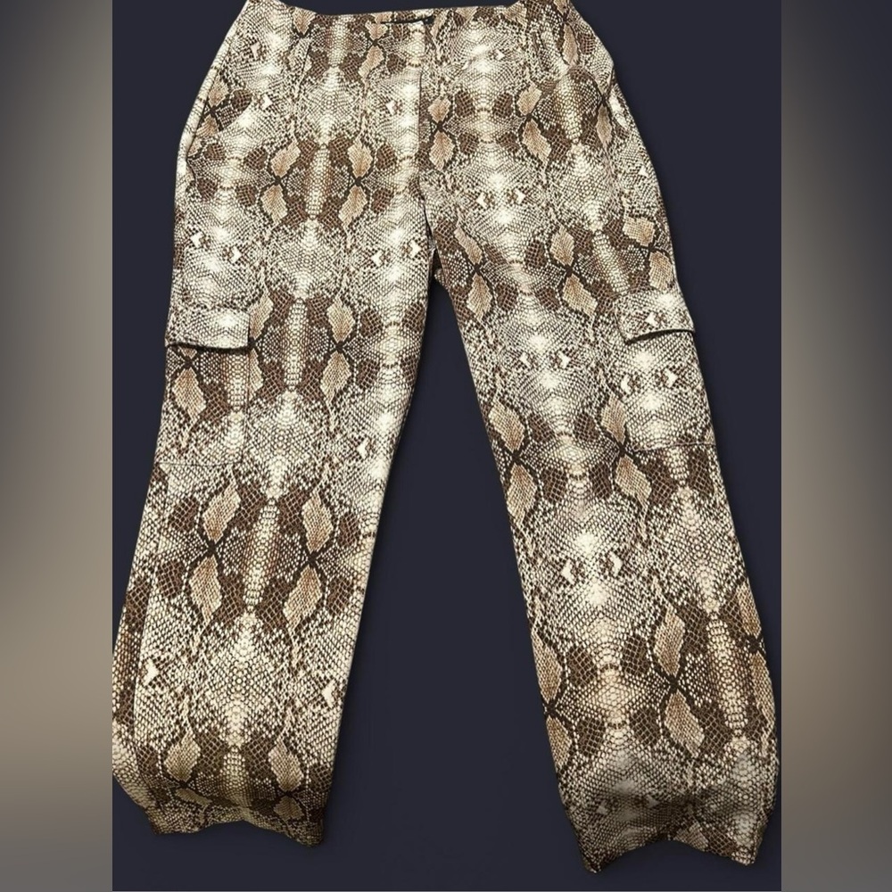 Snake Print Cargo dress Pants.
